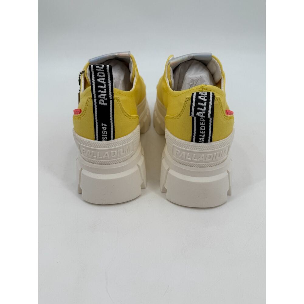 Palladium Revolt Womens Lo TX Yellow Sneakers Platform Lug Lace UP Size 10 New - Picture 5 of 11